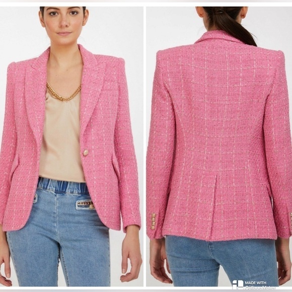Generation Love pink multi tweed blazer - Picture 1 of 9